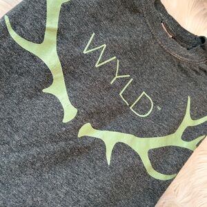 Gray and Green Long Sleeve Tee Shirt